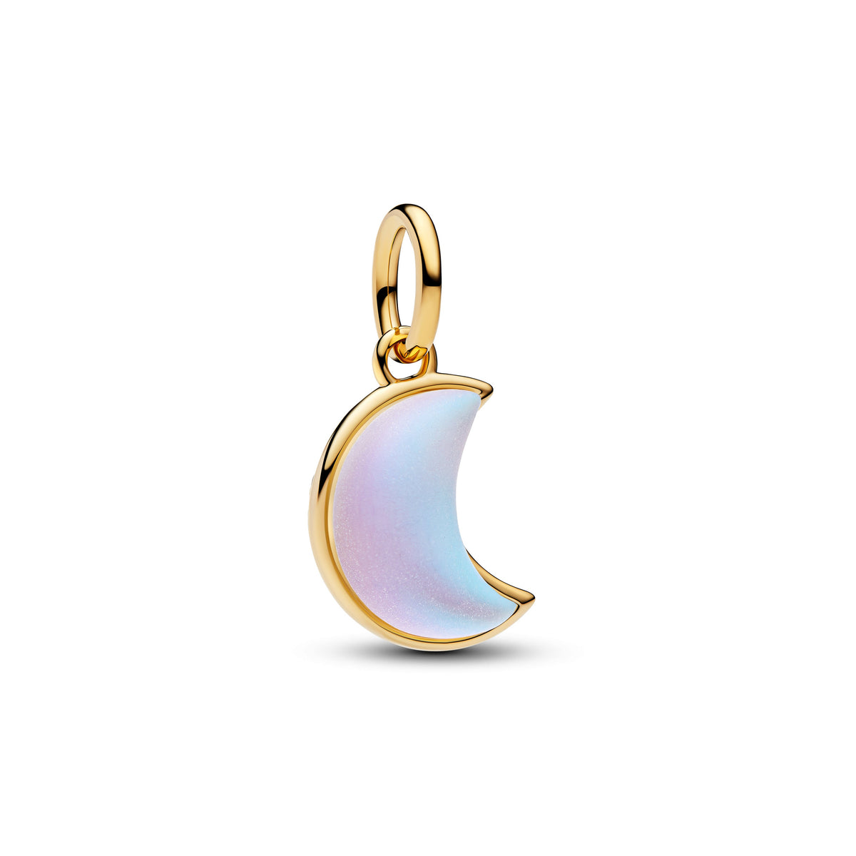 Dangle Charm – 14k Gold-Plated – Sparkling Crescent Moon