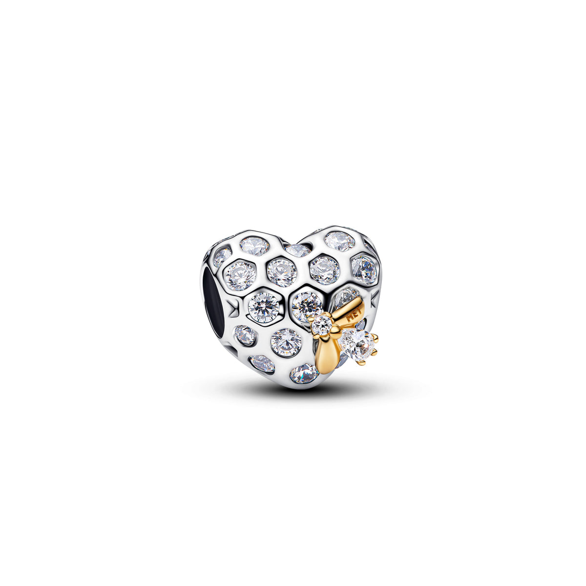 Charm – 14k Gold-Plated – Bridgerton Honeycomb & Bee Heart