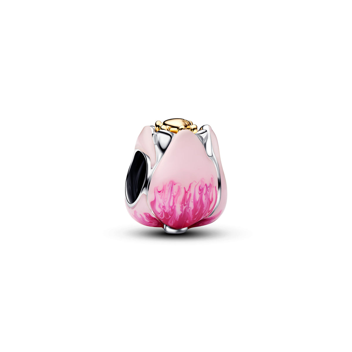 Charm – 14k Gold-Plated – Pink Tulip