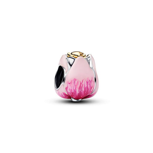 Charm – 14k Gold-Plated – Pink Tulip