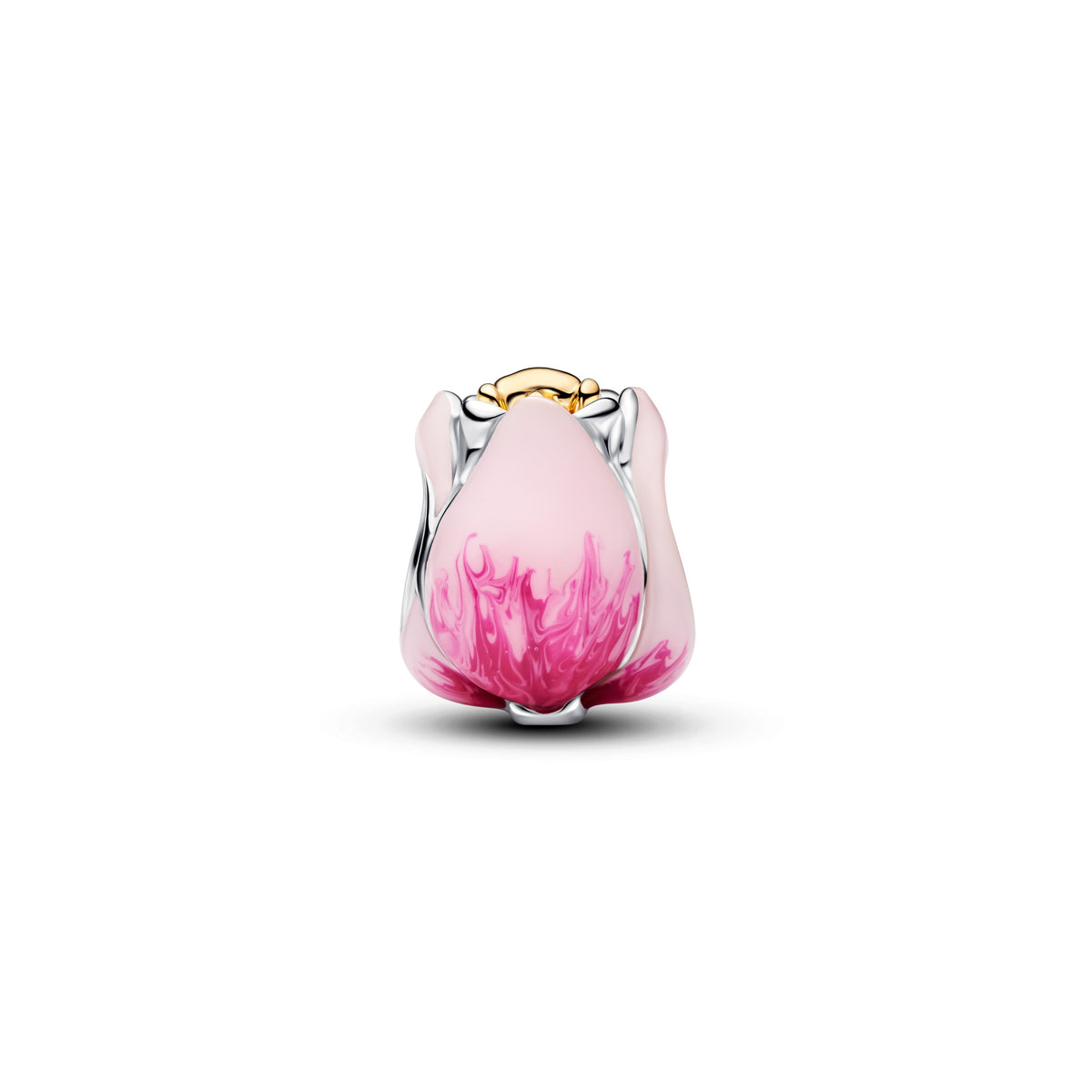 Charm – 14k Gold-Plated – Pink Tulip