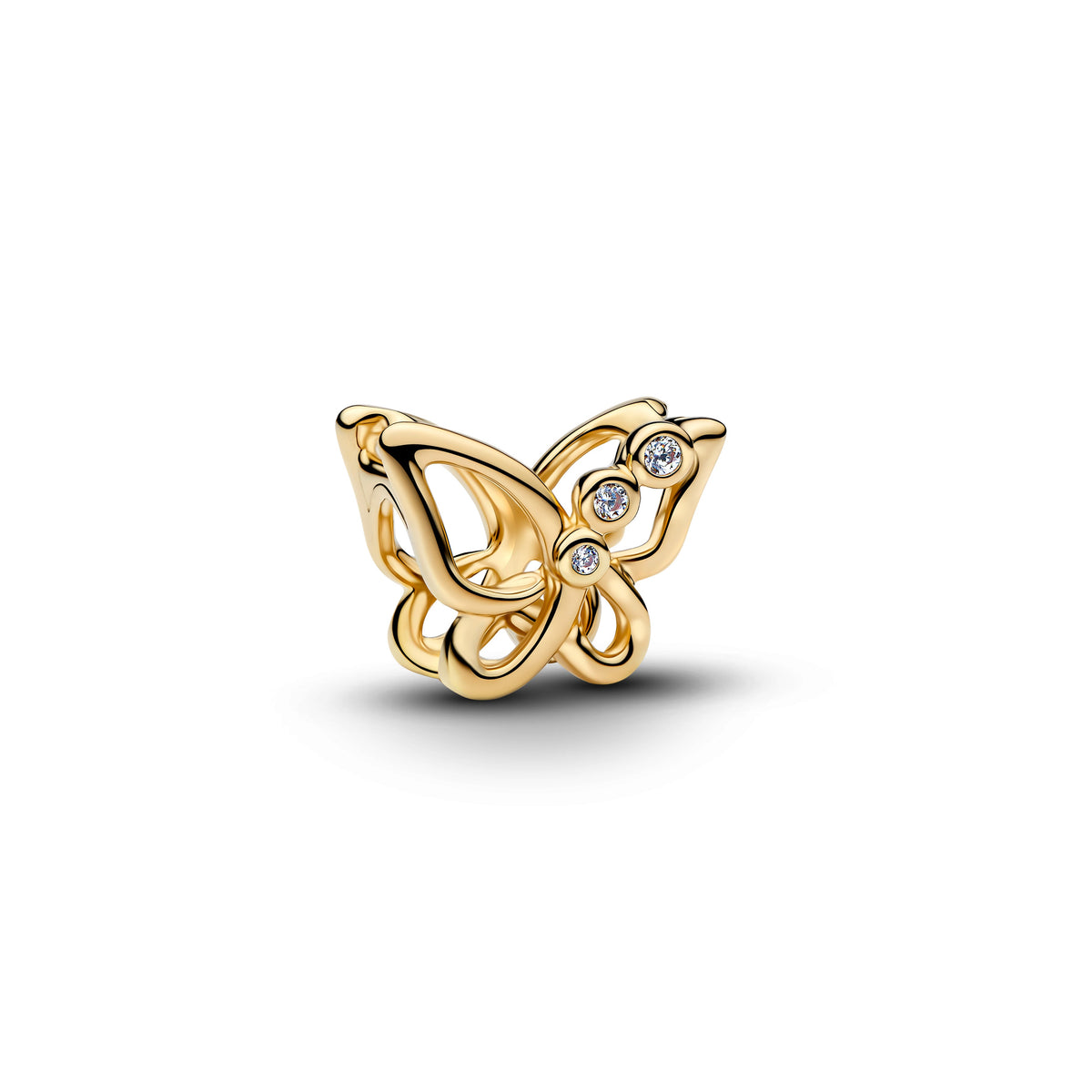 Charm – 14k Gold-Plated – Butterfly Openwork