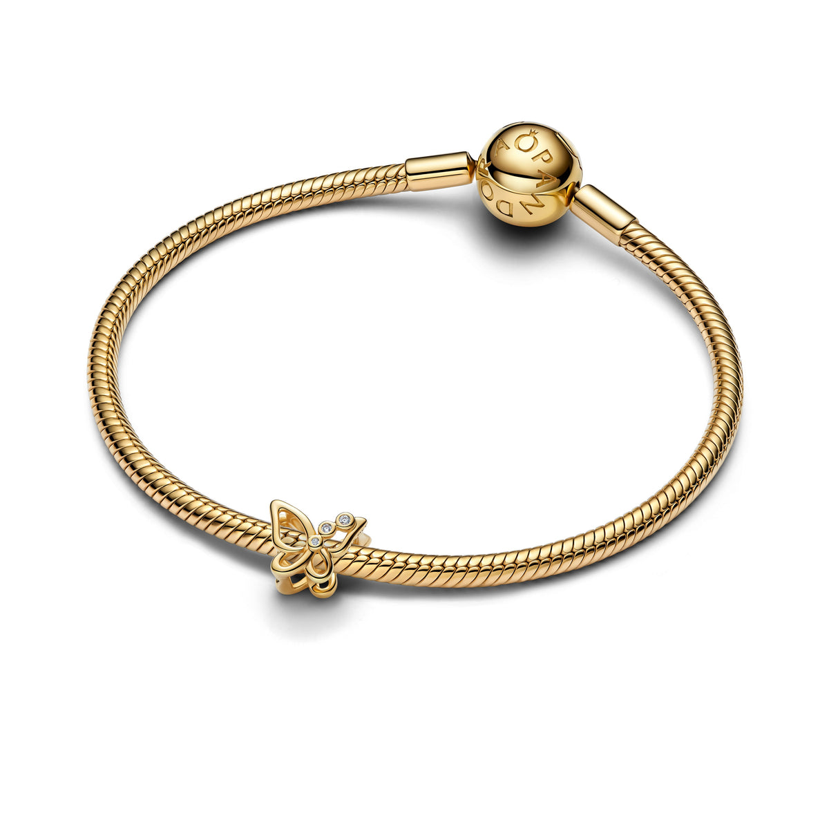 Charm – 14k Gold-Plated – Butterfly Openwork