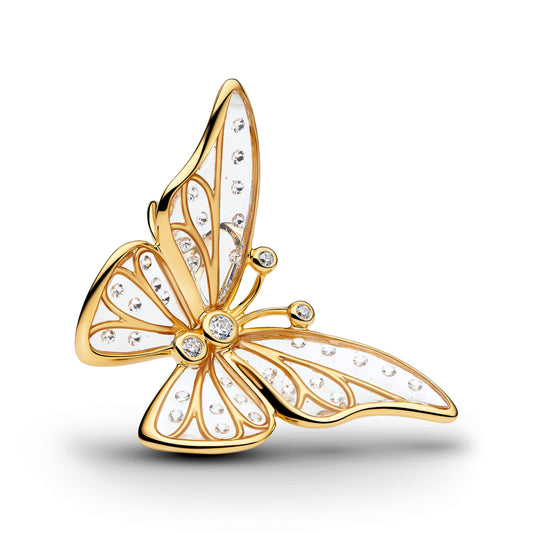 Charm – 14k Gold-Plated – Oversized Butterfly Openwork