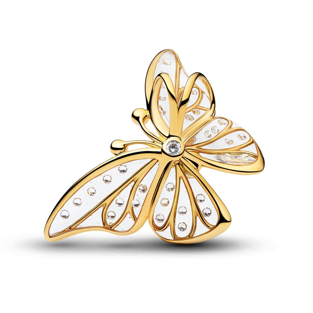 Charm – 14k Gold-Plated – Oversized Butterfly Openwork
