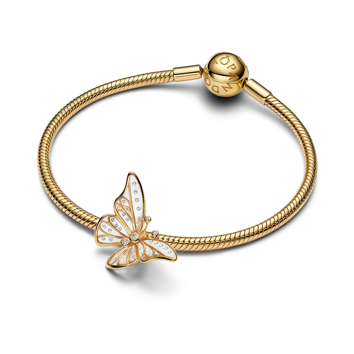 Charm – 14k Gold-Plated – Oversized Butterfly Openwork