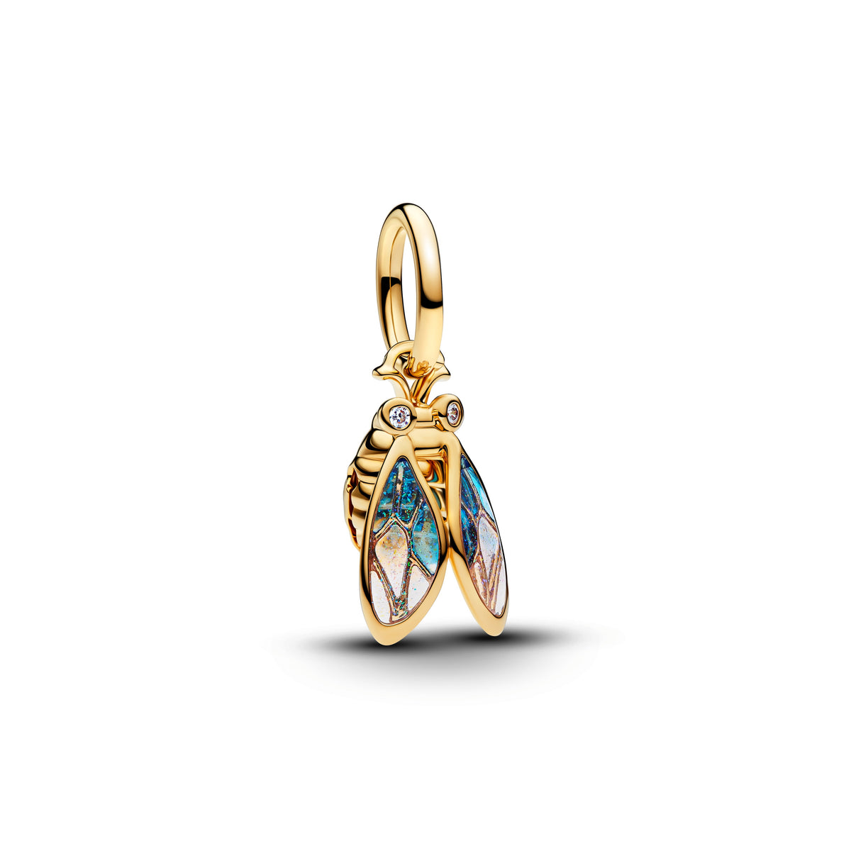 Dangle Charm – 14k Gold-Plated – Cicada