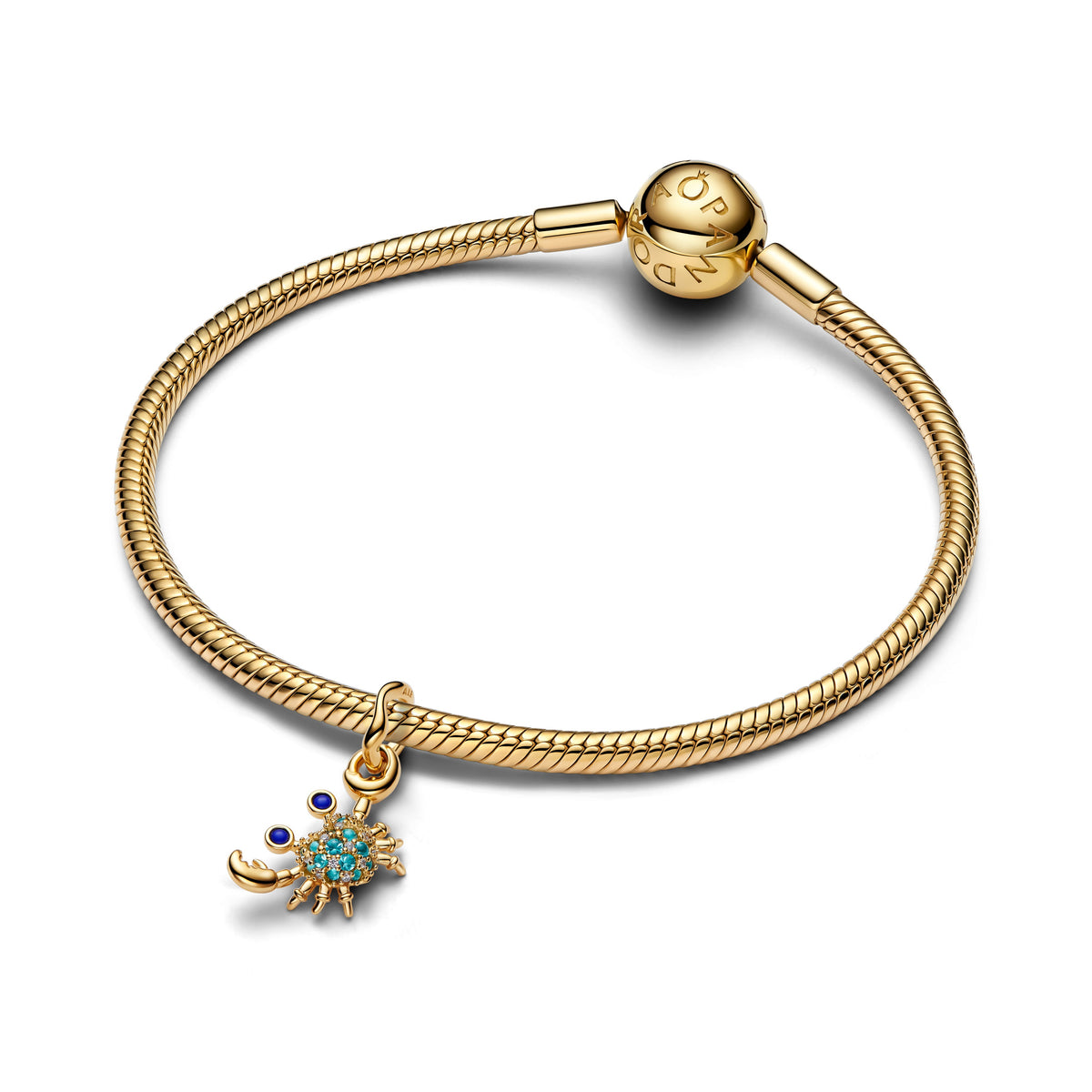 Dangle Charm – 14k Gold-Plated – Crab