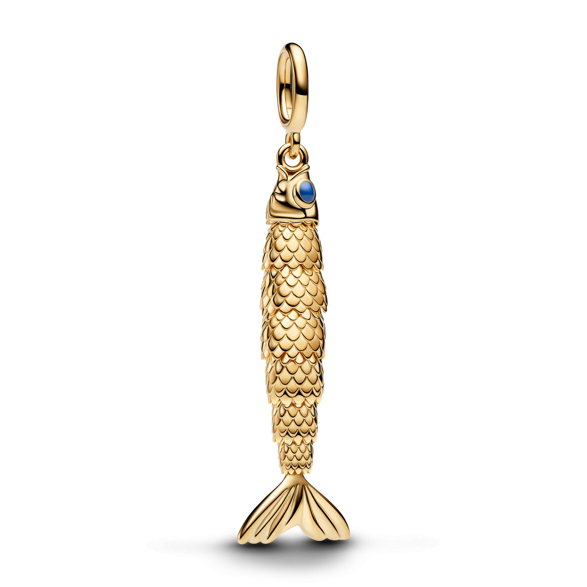 Dangle Charm – 14k Gold-Plated – Articulated Fish