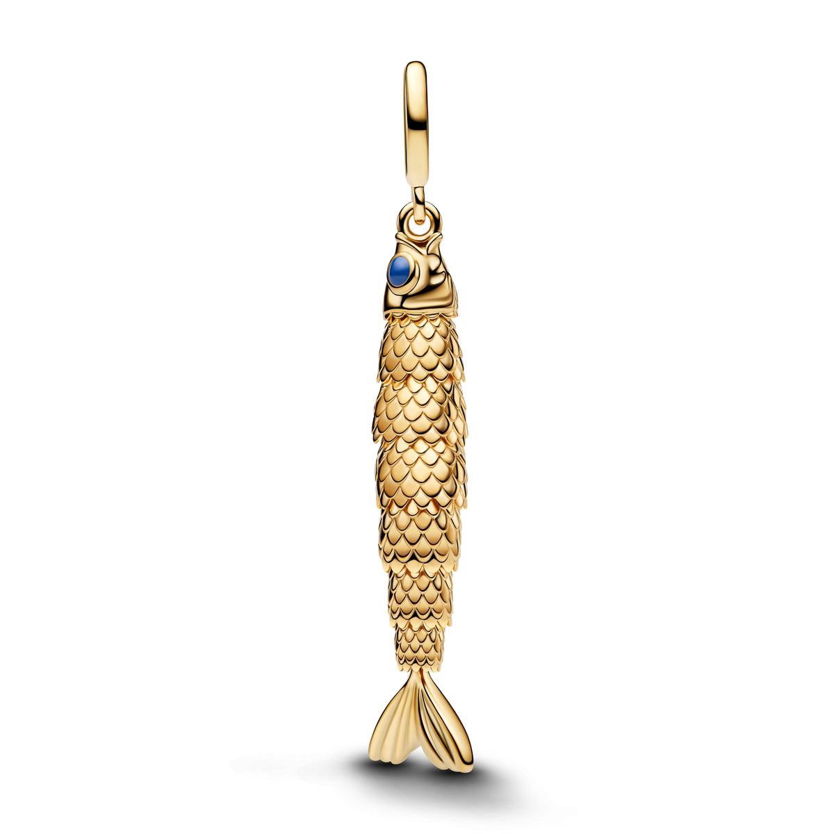 Dangle Charm – 14k Gold-Plated – Articulated Fish