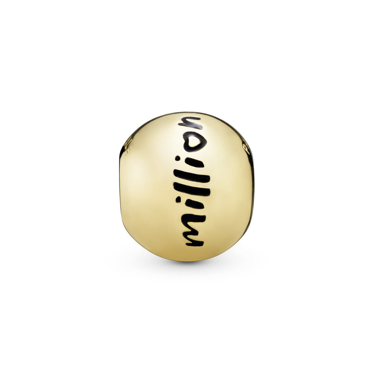 Charm – 14k Gold-Plated – Polished Script & Heart