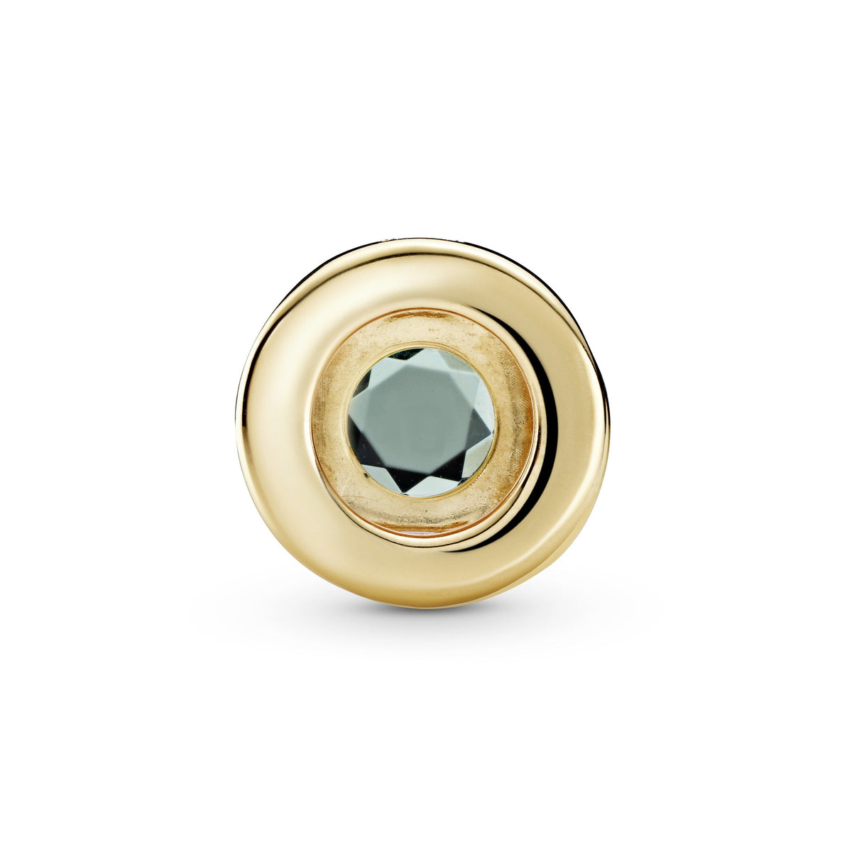 Clip Charm – 14k Gold-Plated – Green Circle