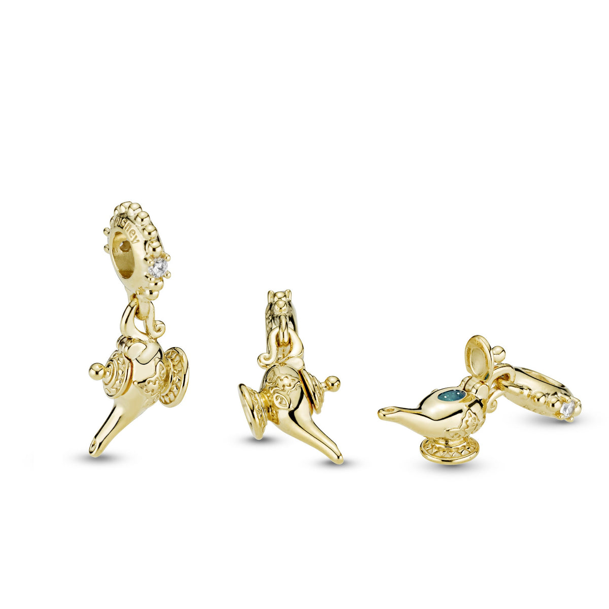 Dangle Charm – 14k Gold-Plated – Disney Aladdin Magic Lamp