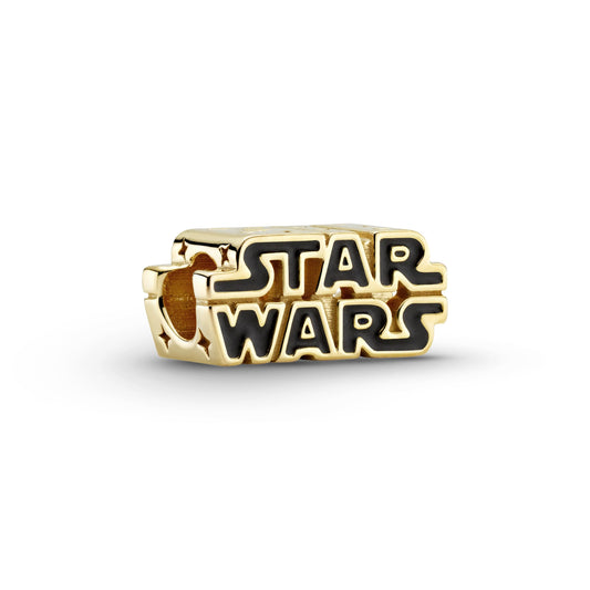 Charm – 14k Gold-Plated – Star Wars Shining 3D Logo