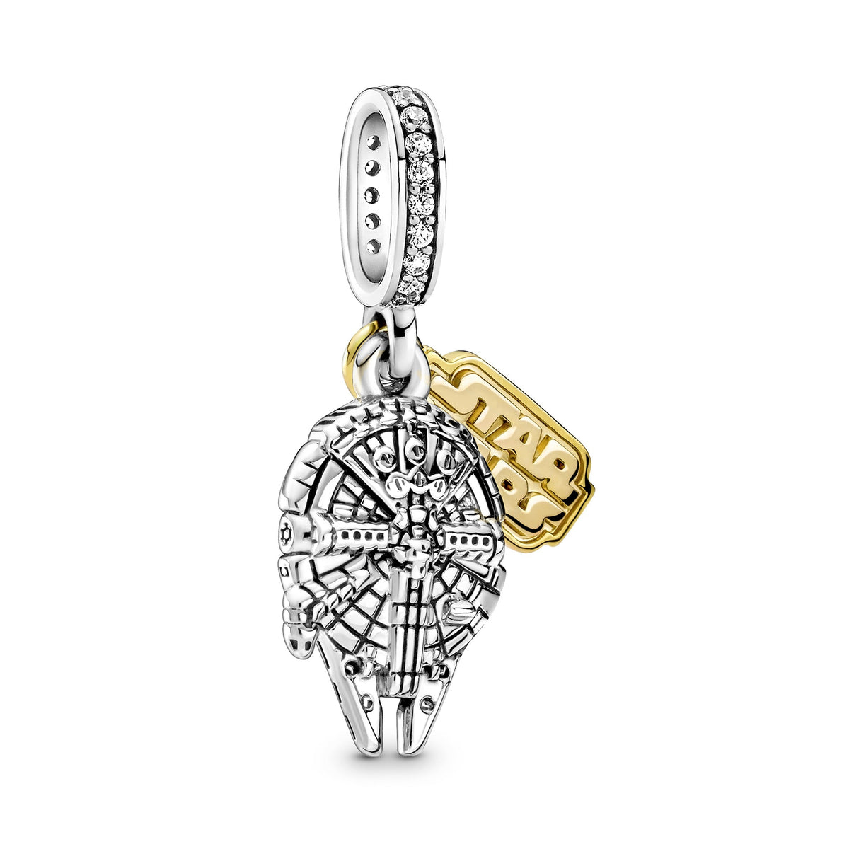 Dangle Charm – 14k Gold-Plated – Star Wars Millennium Falcon