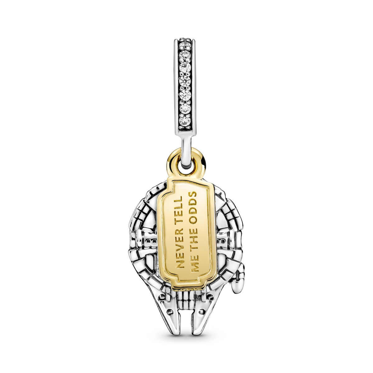 Dangle Charm – 14k Gold-Plated – Star Wars Millennium Falcon