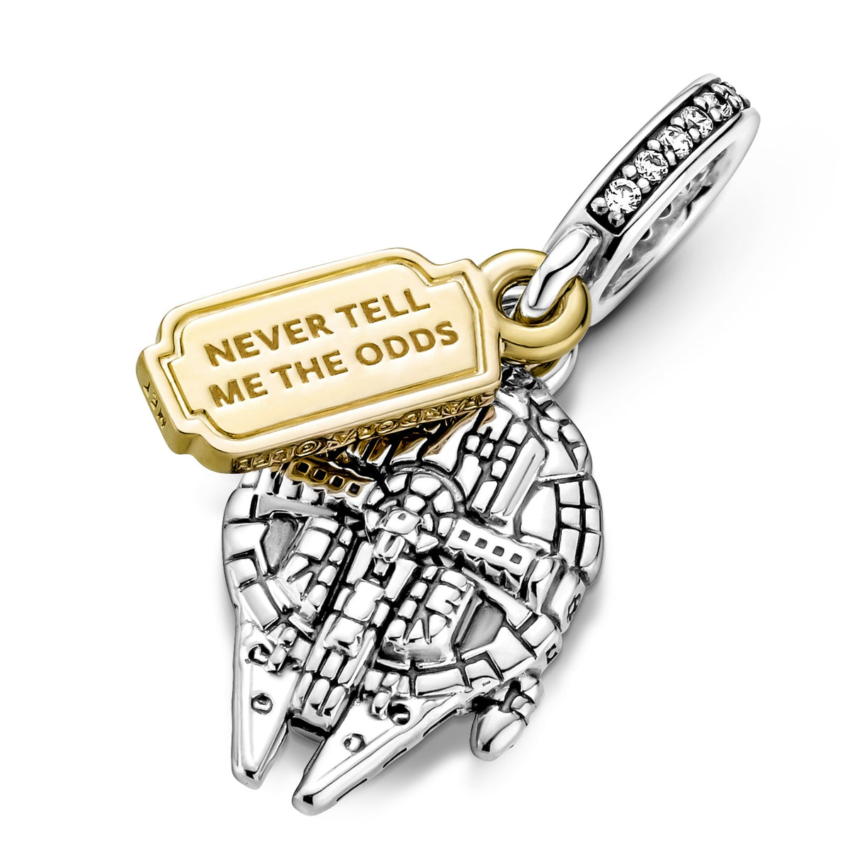 Dangle Charm – 14k Gold-Plated – Star Wars Millennium Falcon