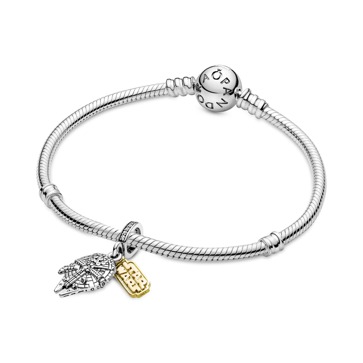 Dangle Charm – 14k Gold-Plated – Star Wars Millennium Falcon