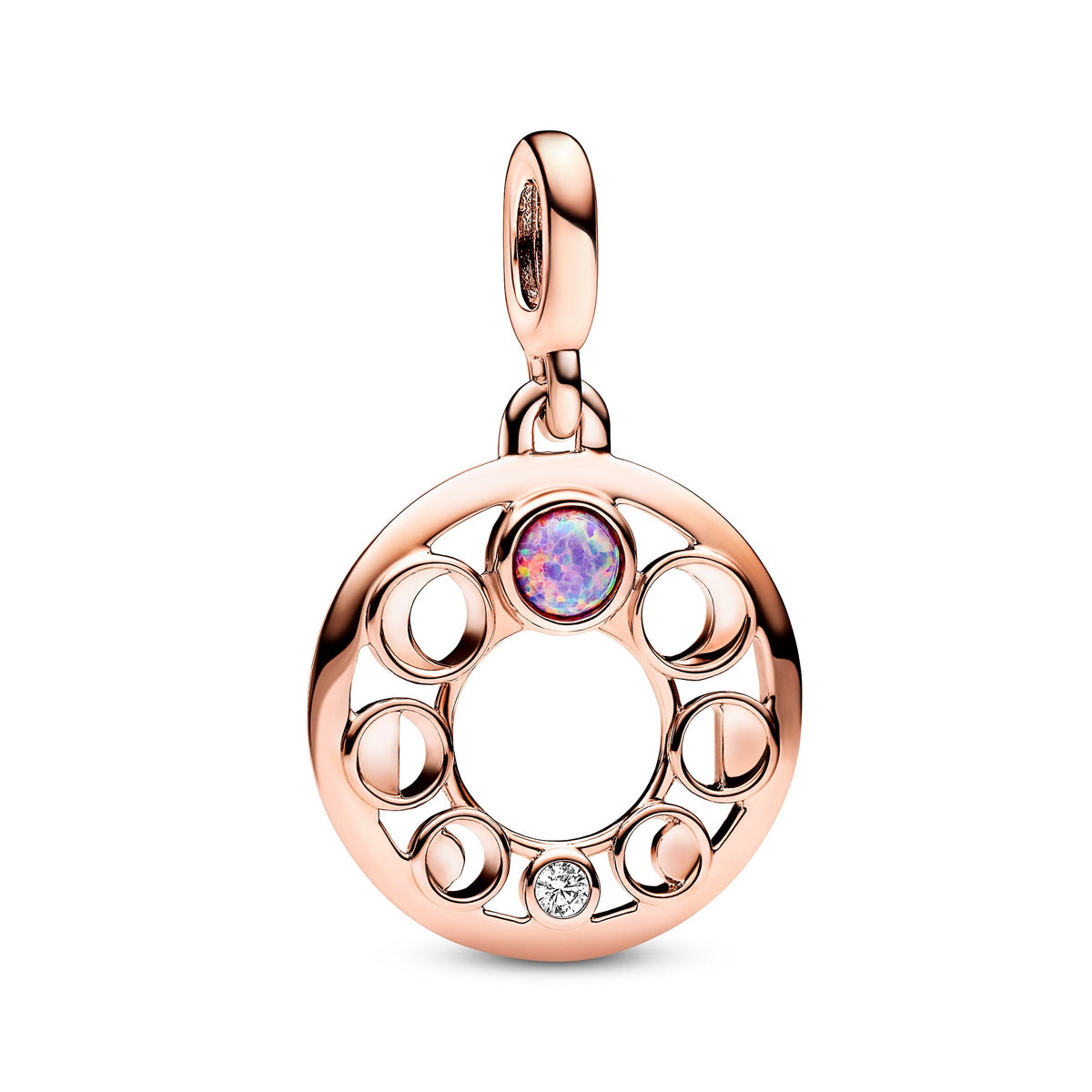Charm – 14k Rose Gold-Plated – Pandora ME Lunar Phases Medallion