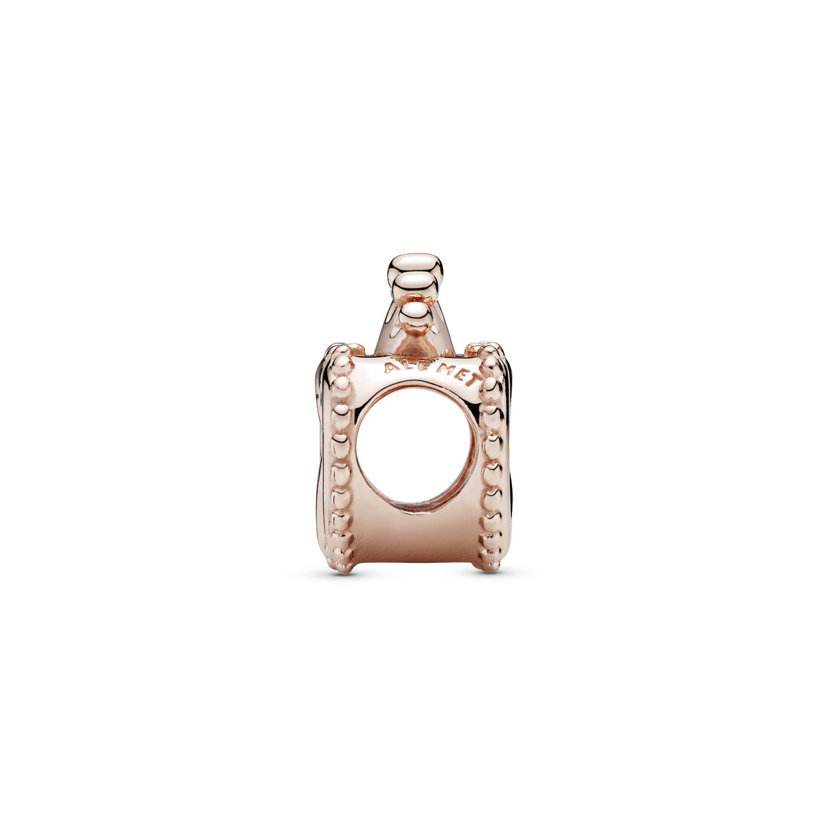 Charm – 14k Rose Gold-Plated – Crown and Entwined Hearts