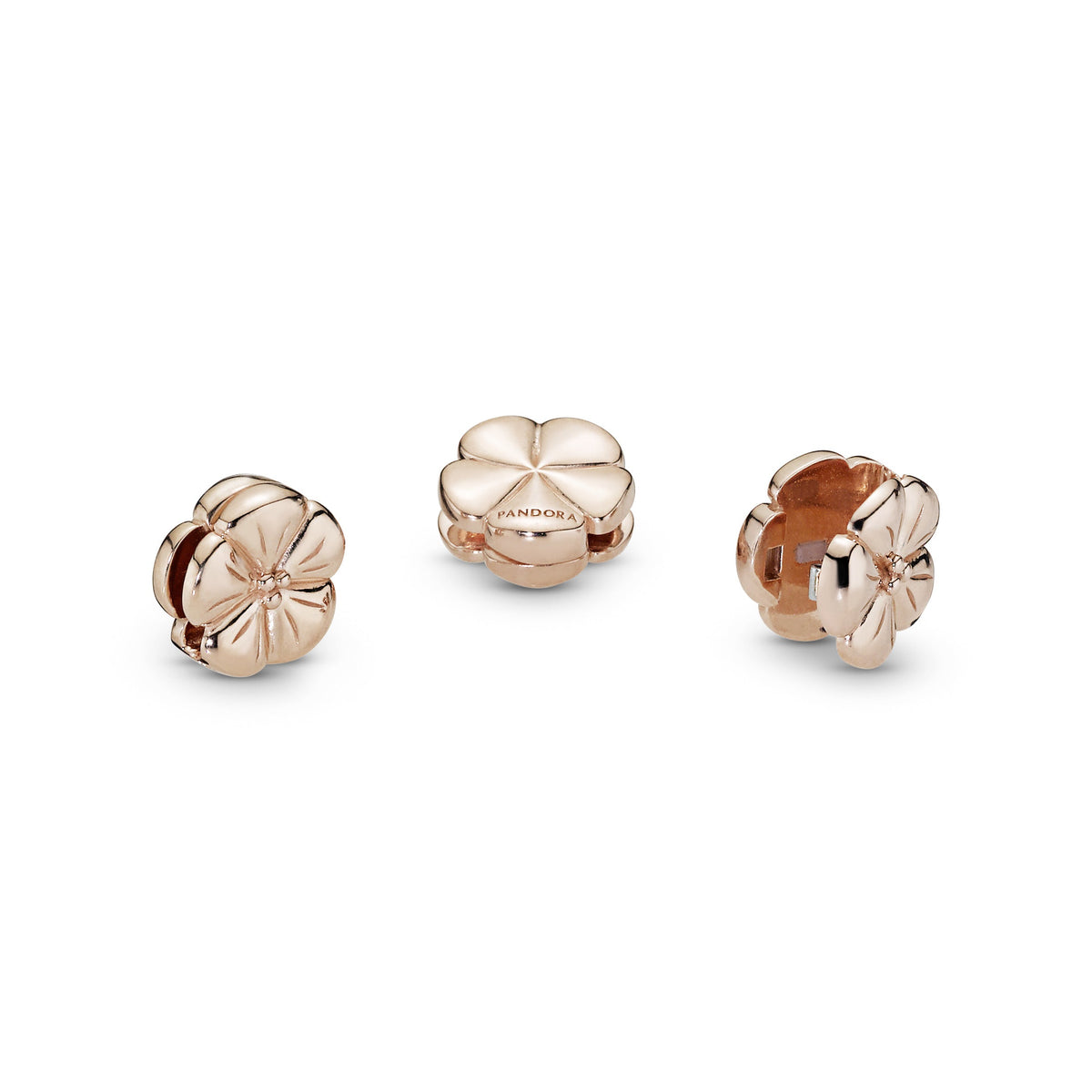 Clip Charm – 14k Rose Gold-Plated – Polished Flower