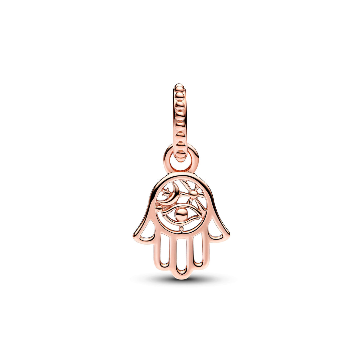 Dangle Charm – 14k Gold-Plated – Protective Hamsa Hand