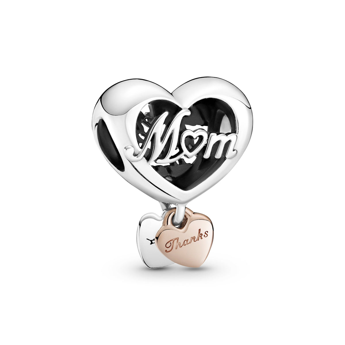 Charm – 14k Rose Gold-Plated – Thank You Mum Heart