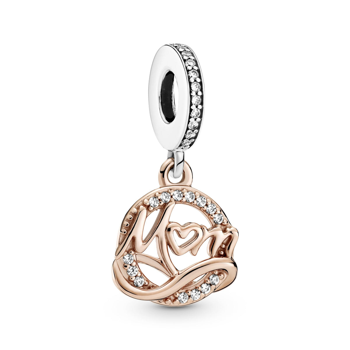 Dangle Charm – 14k Rose Gold-Plated – Two-tone Mum