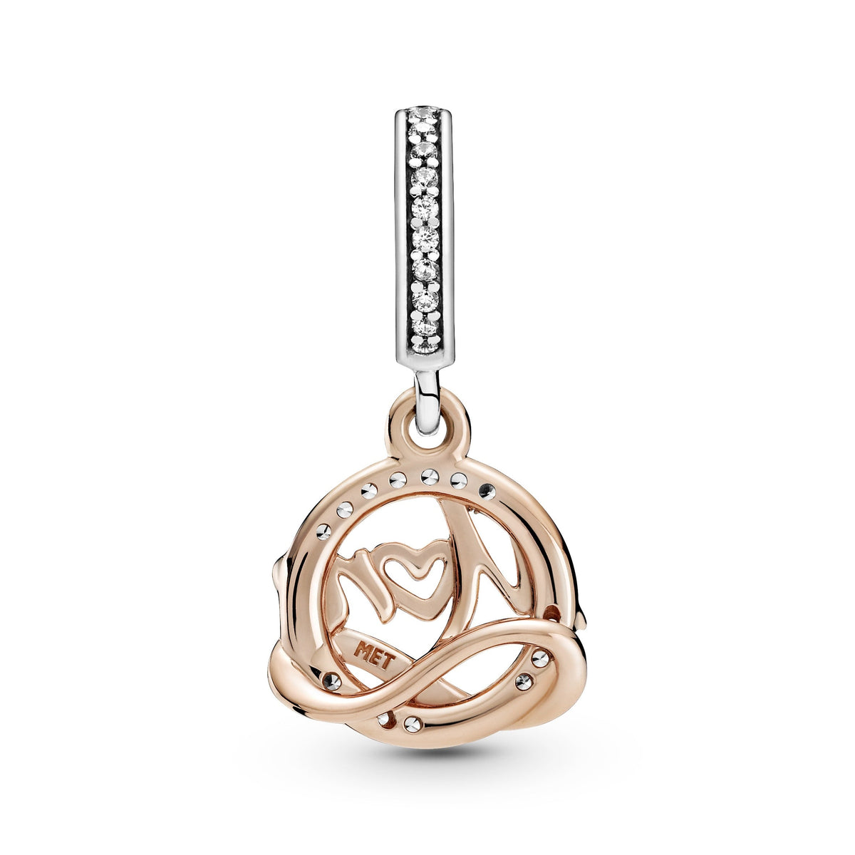 Dangle Charm – 14k Rose Gold-Plated – Two-tone Mum