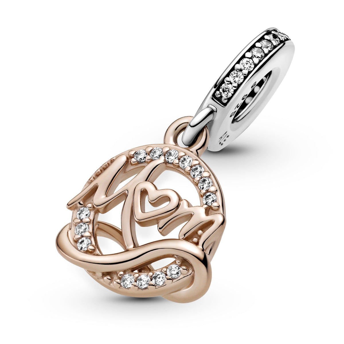 Dangle Charm – 14k Rose Gold-Plated – Two-tone Mum