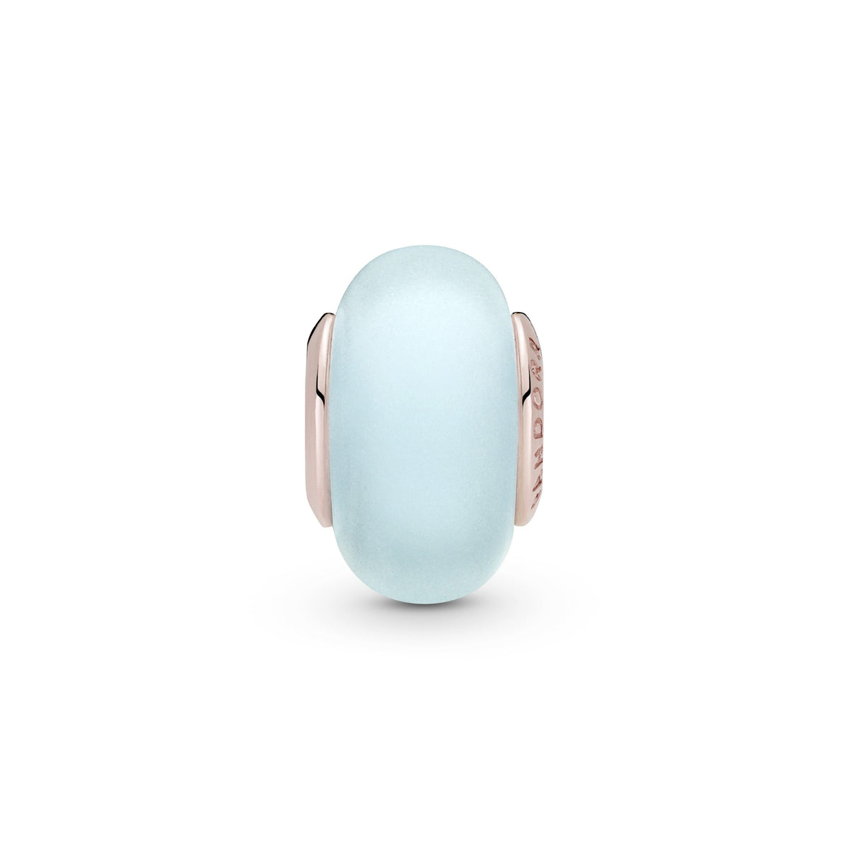 Charm – 14k Rose Gold-Plated – Matte Blue Murano Glass