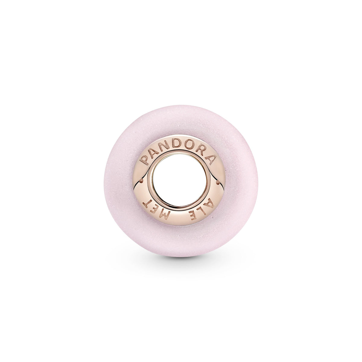 Charm – 14k Rose Gold-Plated – Matte Pink Murano Glass
