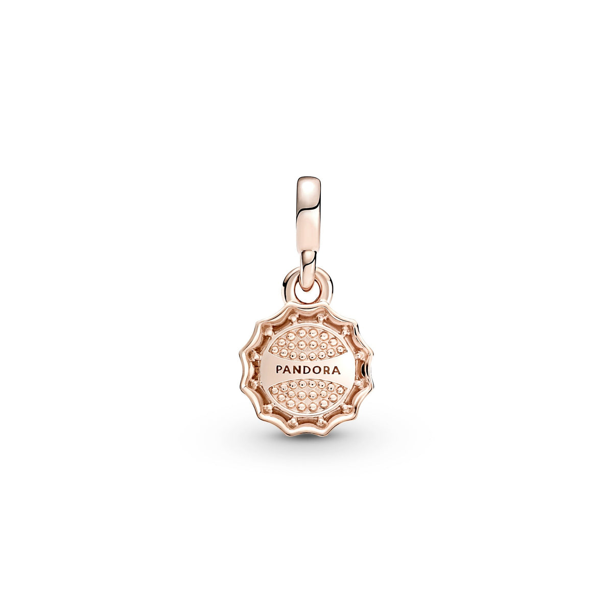 Charm – 14k Rose Gold-Plated – Pandora ME Lucky Bottle Cap Mini Dangle