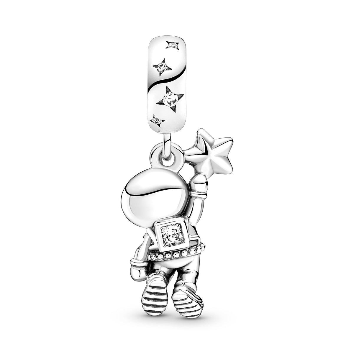Dangle Charm – Sterling Silver – Astronaut In The Galaxy