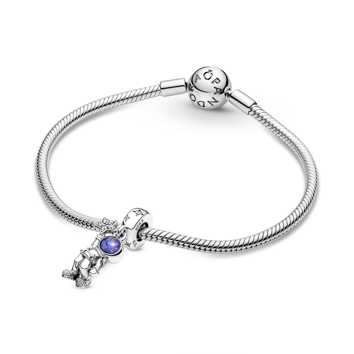 Dangle Charm – Sterling Silver – Astronaut In The Galaxy