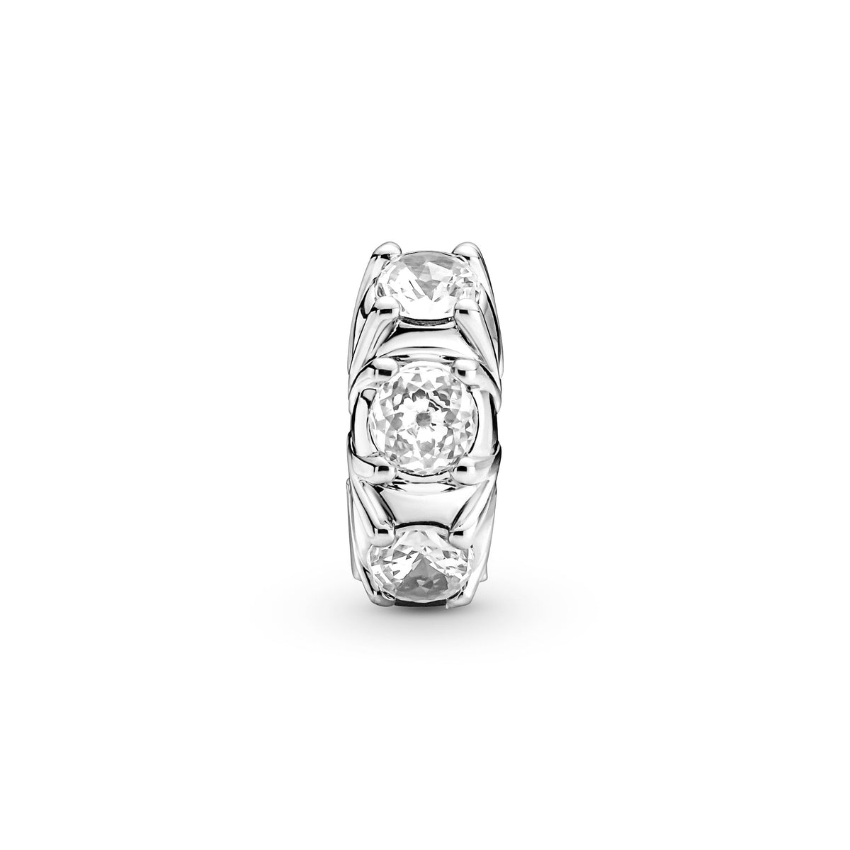 Clip Charm – Sterling Silver – Long Pronged Sparkling