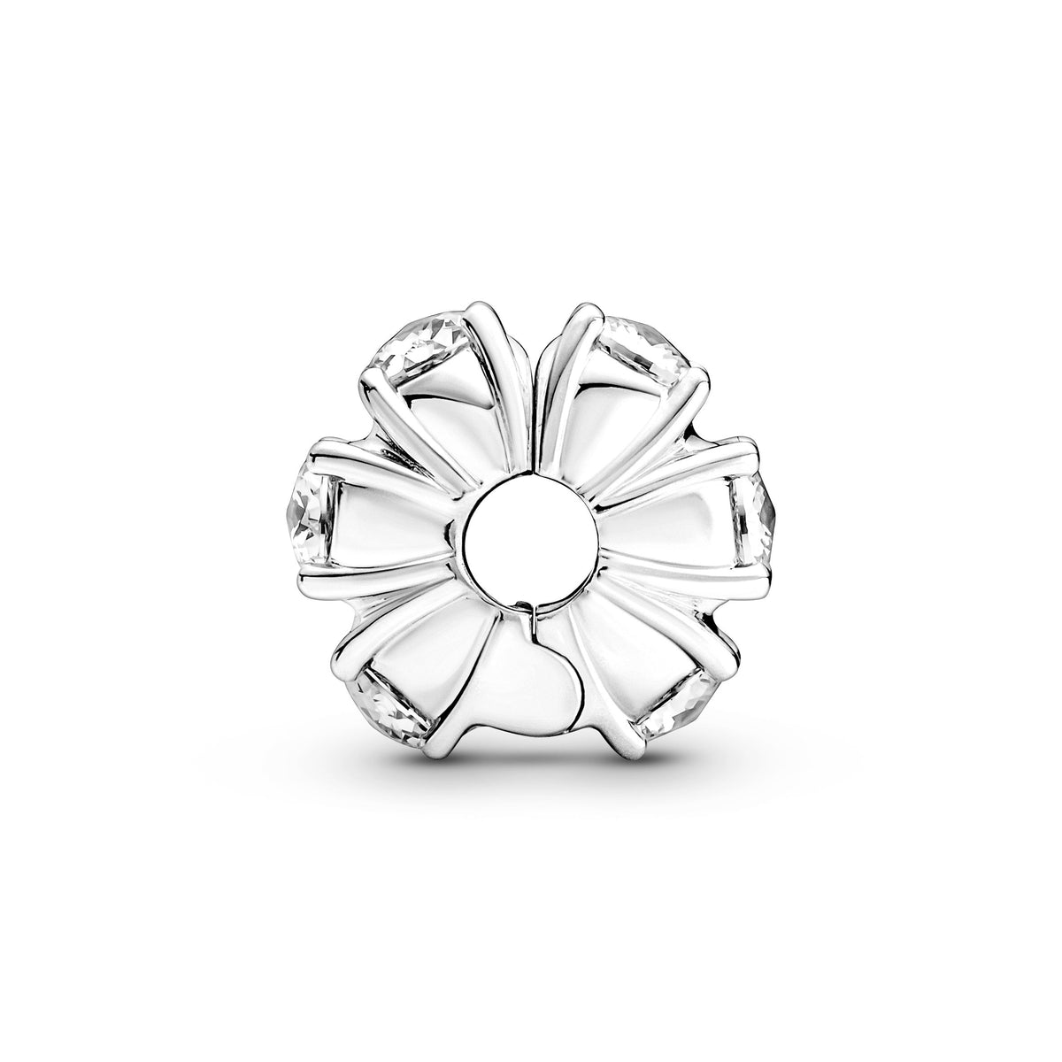 Clip Charm – Sterling Silver – Long Pronged Sparkling