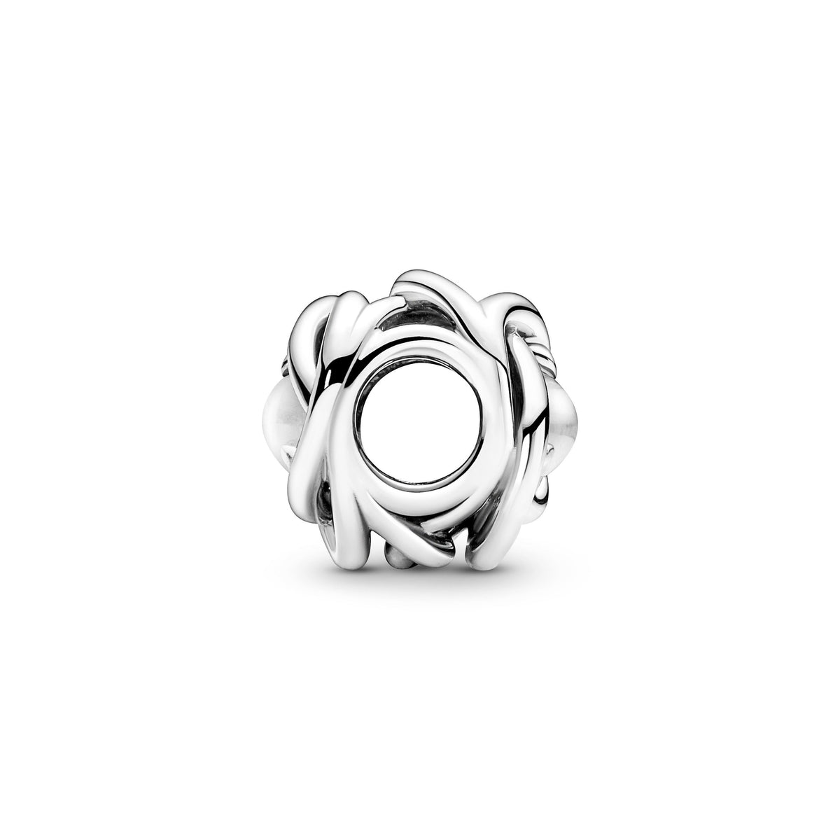 Charm – Sterling Silver – Clear Eternity Circle