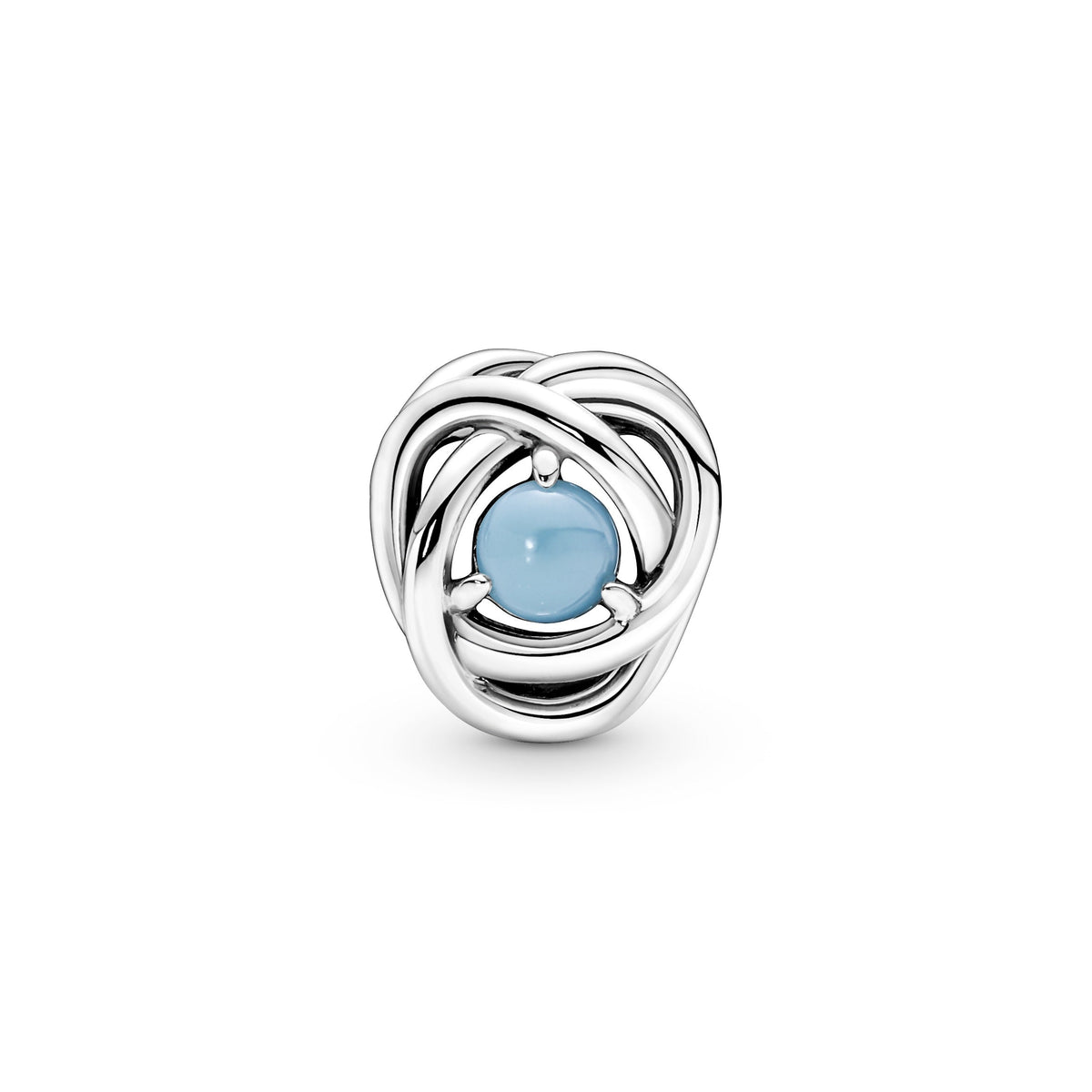 Charm – Sterling Silver – Turquoise Blue Eternity Circle