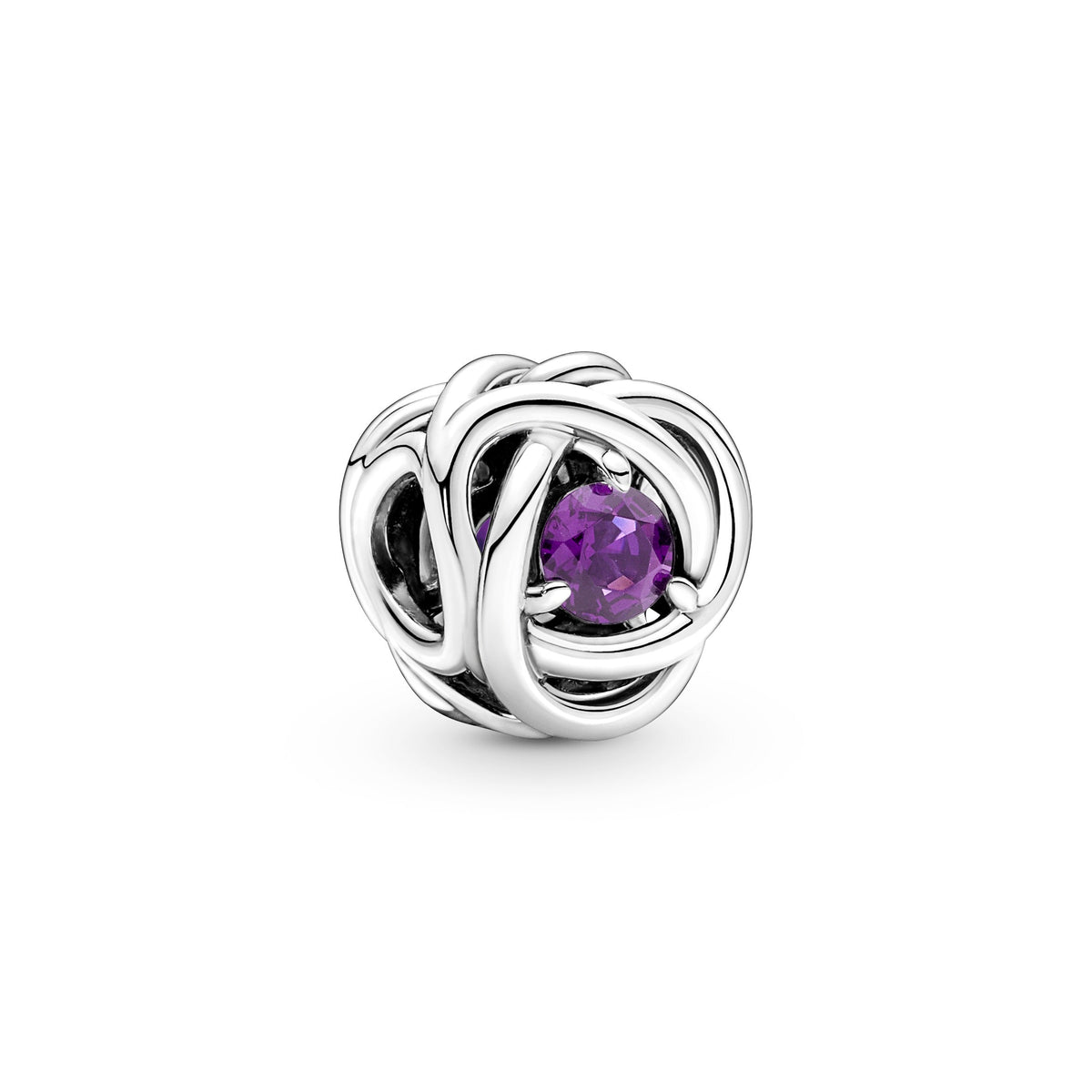 Charm – Sterling Silver – Purple Eternity Circle