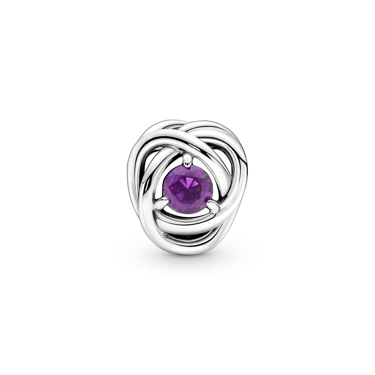 Charm – Sterling Silver – Purple Eternity Circle