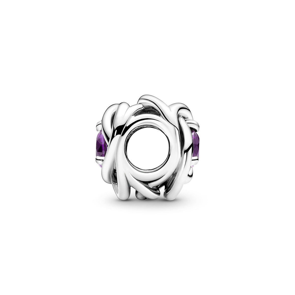 Charm – Sterling Silver – Purple Eternity Circle