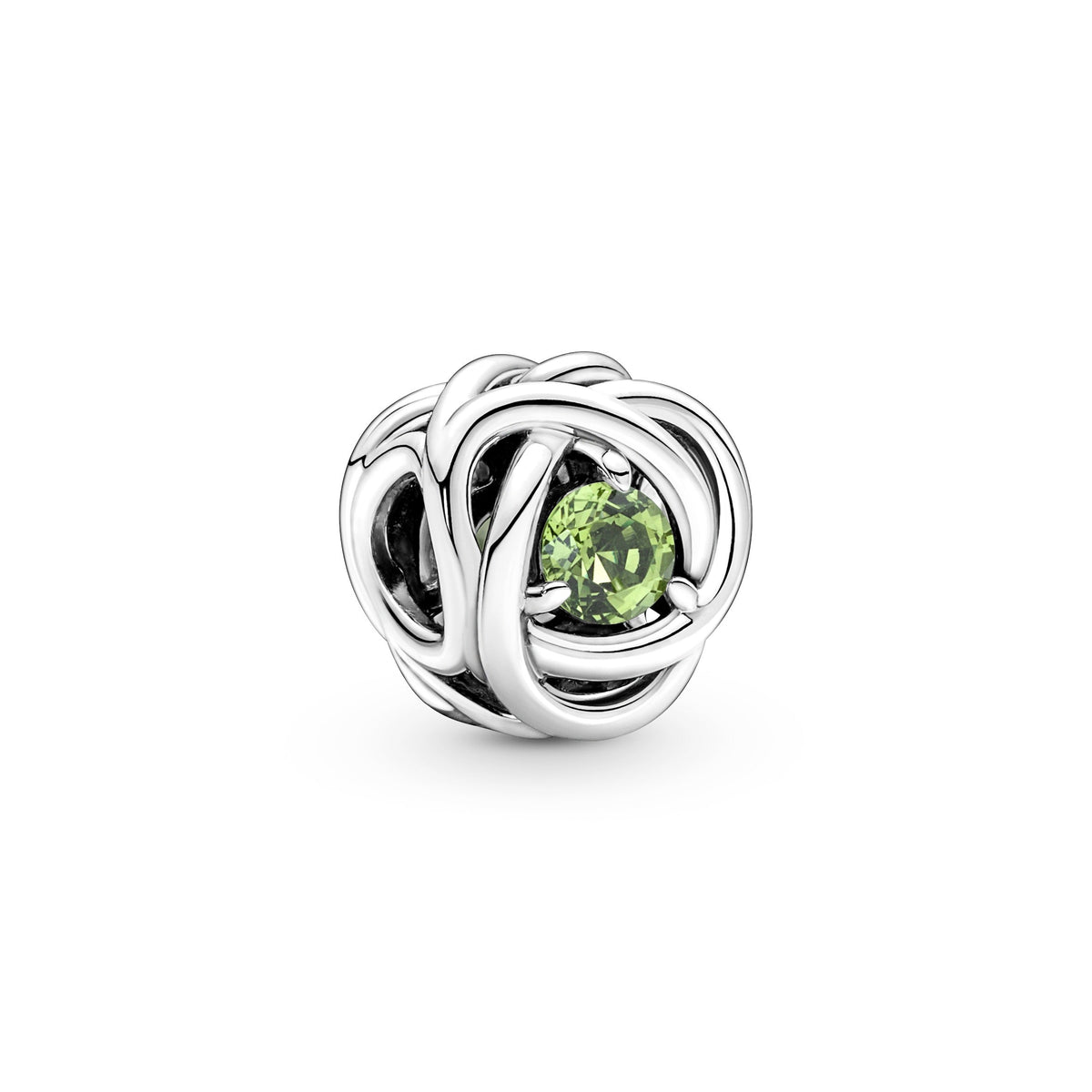 Charm – Sterling Silver – Spring Green Eternity Circle