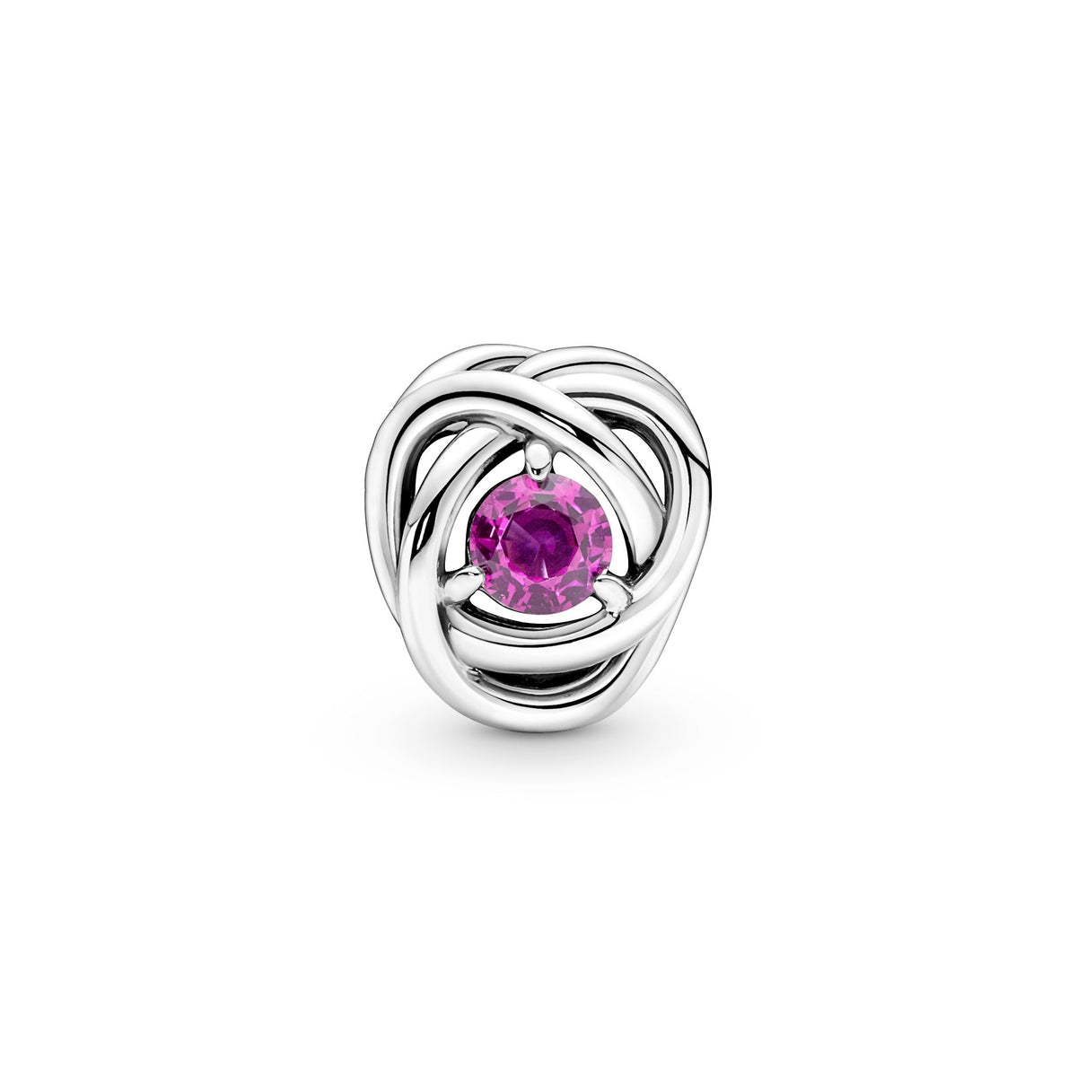 Charm – Sterling Silver – Pink Eternity Circle