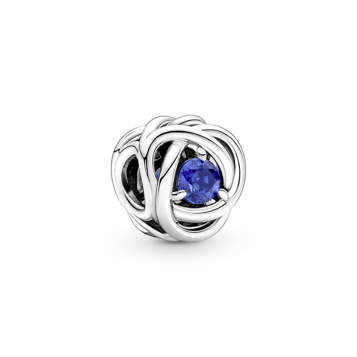 Charm – Sterling Silver – Blue Eternity Circle