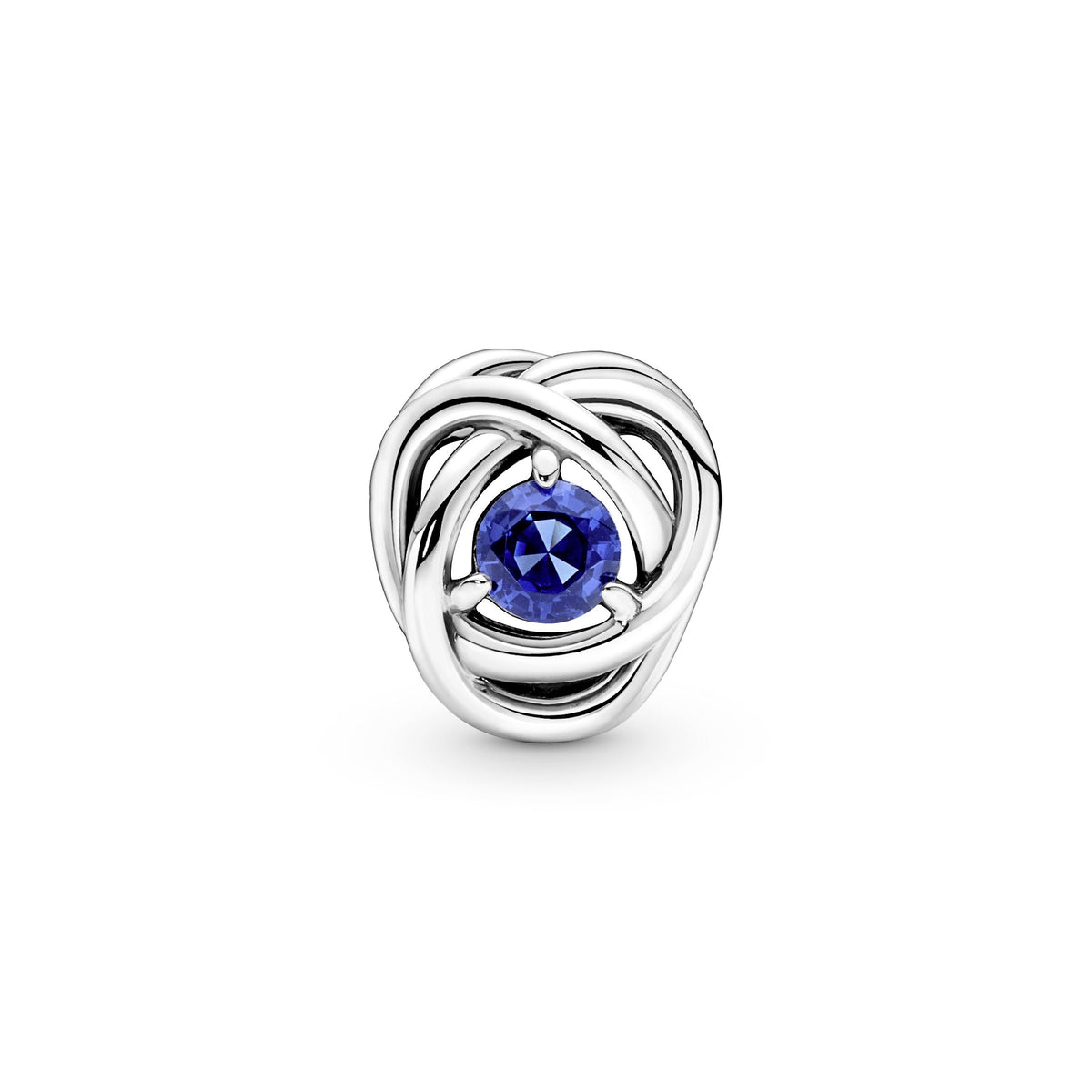 Charm – Sterling Silver – Blue Eternity Circle