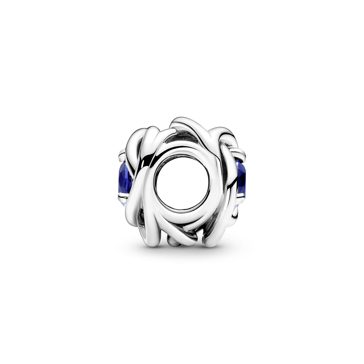 Charm – Sterling Silver – Blue Eternity Circle