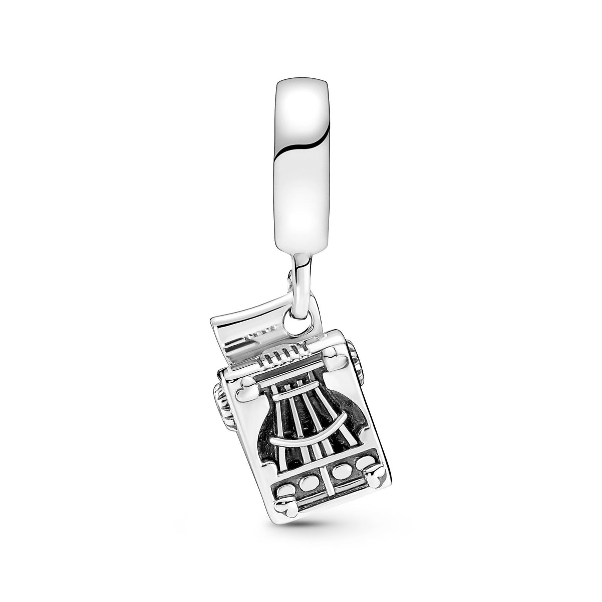 Dangle Charm – Sterling Silver – Typewriter