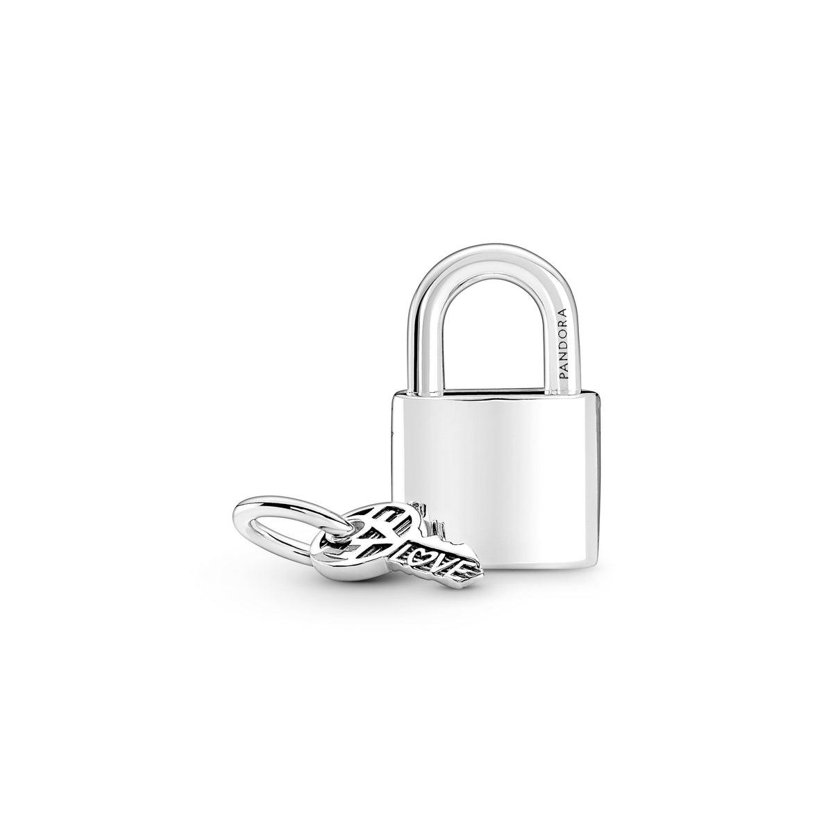 Dangle Charm – Sterling Silver – Padlock and Key