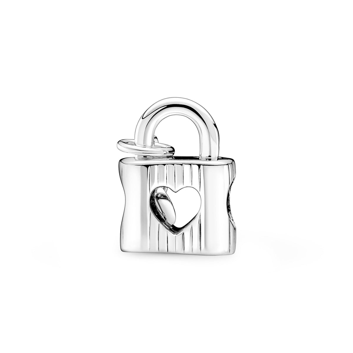 Charm – Sterling Silver – Padlock & Heart Key